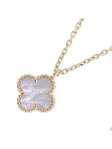 Van Cleef & Arpels Van Cleef & Arpels Sweet Alhambra Pendant Necklace, Mother of Pearl, 18K Yellow Gold (VCARF69100) (view 1)