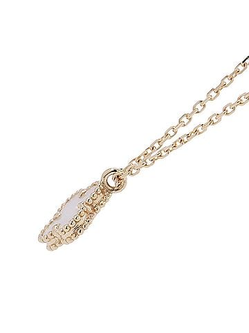 Van Cleef & Arpels Van Cleef & Arpels Sweet Alhambra Pendant Necklace, Mother of Pearl, 18K Yellow Gold (VCARF69100) (view 2)