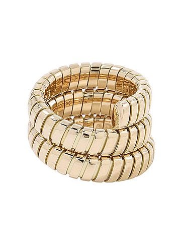 Bvlgari BVLGARI Tubogas Ring, 18K Yellow Gold, Size Approx. (view 1)