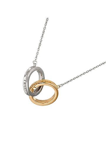 Tiffany & Co. Tiffany & Co. 1837 Interlocking Circle Necklace, 43cm, SV 18K PG (Silver and Pink Gold 750) (view 1)