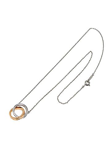 Tiffany & Co. Tiffany & Co. 1837 Interlocking Circle Necklace, 43cm, SV 18K PG (Silver and Pink Gold 750) (view 2)