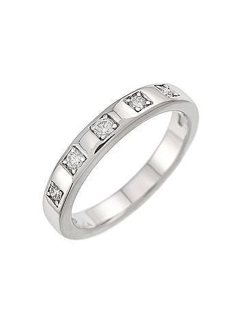 Bvlgari Bulgari BVLGARI Marry Me 1 Ring, 5 Diamonds, Platinum Ring (view 1)