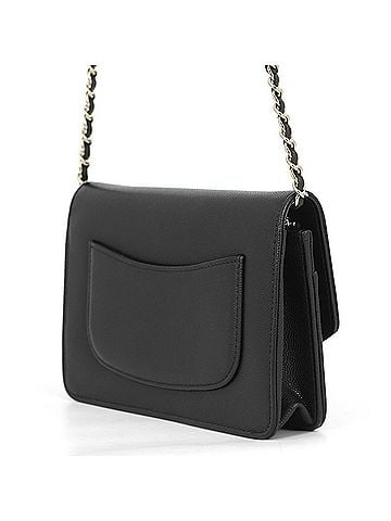Chanel Chanel Chain Wallet, Coco Mark, Caviar Skin, AP4653, CHANEL Black, Women's, WALLET (view 2)