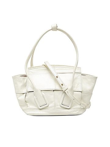 Bottega Veneta Bottega Veneta Maxi Intrecciato Arco Handbag Shoulder Bag 2-Way White Leather Women's BOTTEGAVENETA (view 1)