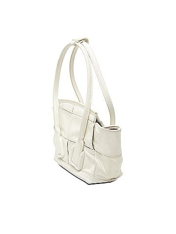 Bottega Veneta Bottega Veneta Maxi Intrecciato Arco Handbag Shoulder Bag 2-Way White Leather Women's BOTTEGAVENETA (view 2)