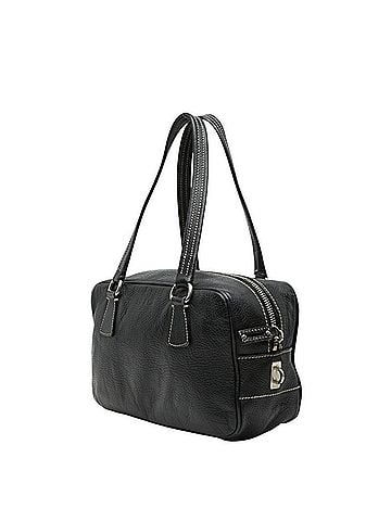 Prada Prada Logo Handbag Boston Bag Black Leather Women's PRADA (view 2)