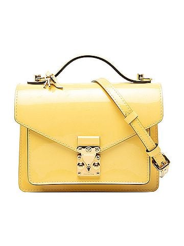 Louis Vuitton Louis Vuitton Vernis Monceau BB Handbag/Shoulder Bag, 2-Way, Yellow Patent Leather, Women's LOUIS VUITTON (view 1)