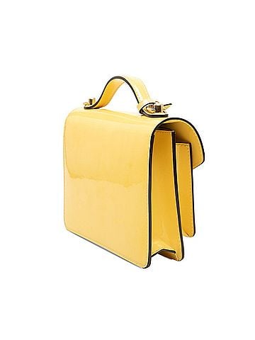 Louis Vuitton Louis Vuitton Vernis Monceau BB Handbag/Shoulder Bag, 2-Way, Yellow Patent Leather, Women's LOUIS VUITTON (view 2)