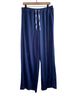 Free People 100% Polyester Solid Blue Track Pants Size M - photo 1