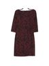 Talbots Floral Red Black Casual Dress Size L - photo 1