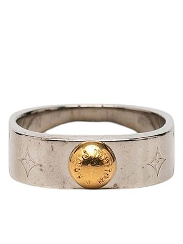 Louis Vuitton Louis Vuitton Bague Nanogram Ring, Size #M, M00217, Silver Gold Metal Plated, Women's. (view 1)