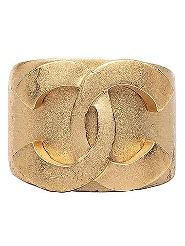 Chanel Chanel Coco Mark Ring, Gold Plated, 01C, Women's CHANEL (view 1)