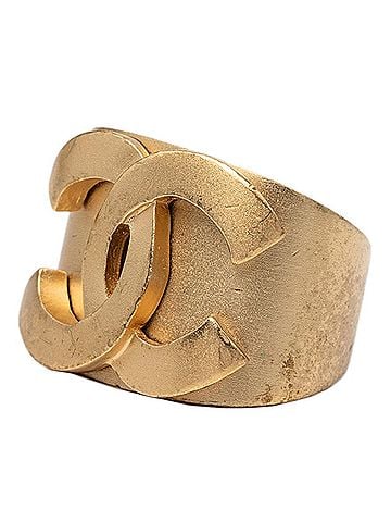 Chanel Chanel Coco Mark Ring, Gold Plated, 01C, Women's CHANEL (view 2)