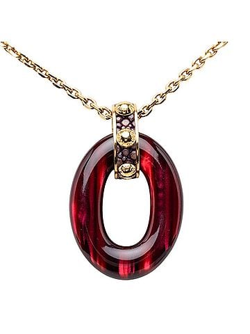 Louis Vuitton Louis Vuitton Pendant Gimme Crew Necklace M66419 Gold Purple Plated Women's LOUIS VUITTON (view 1)