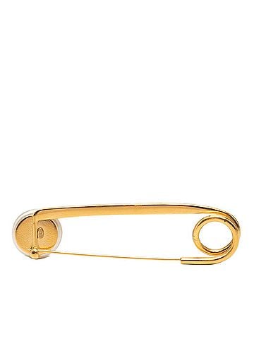 Chanel Chanel Coco Mark Vintage Brooch Safety Pin 97P Gold Plated Faux Pearl Women's CHANEL (view 2)