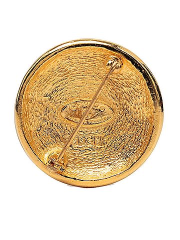 Chanel Chanel Coco Mark Brooch, Gold Plated, Women's CHANEL (view 2)