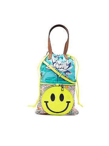 Loewe Loewe x Paula's Ibiza Smiley Handbag Shoulder Bag Multicolor Nylon Leather Women's LOEWE (view 1)