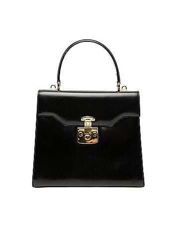 Gucci Gucci handbag, black leather, women's. (view 1)