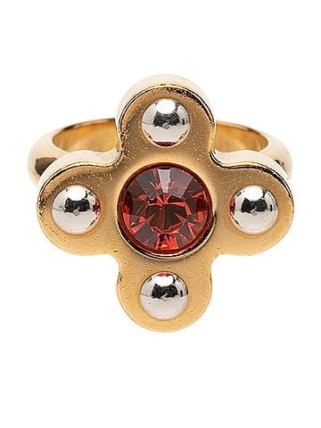 Louis Vuitton Louis Vuitton Bague Love Letters Ring Set (2 rings) #S M66796 Gold Red Silver Pink Plated Metal Rhinestone Women's LOUIS VUITTON (view 2)