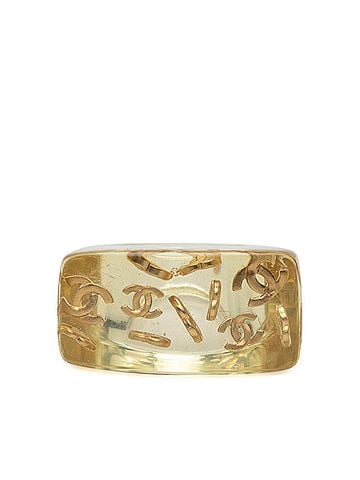 Chanel Chanel Coco Mark Ring, 01P Clear Gold Plastic, Women's CHANEL (view 2)