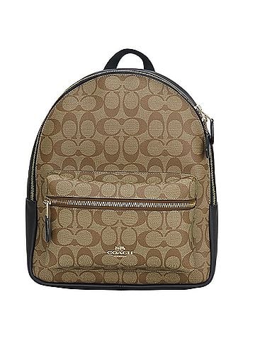 Coach Coach Signature Backpack F32200 Leather Brown Black Mini Women's COACH (view 2)