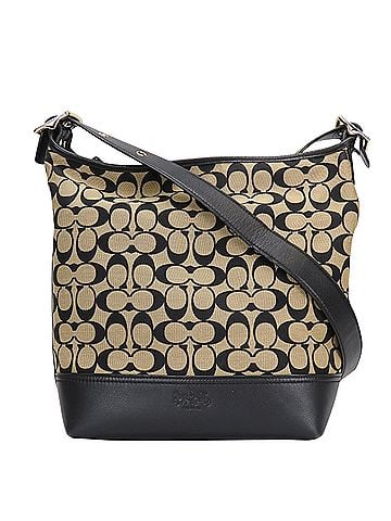 Coach Coach Shoulder Bag Signature 32684 Canvas Leather Black Beige Print Women's COACH (view 2)