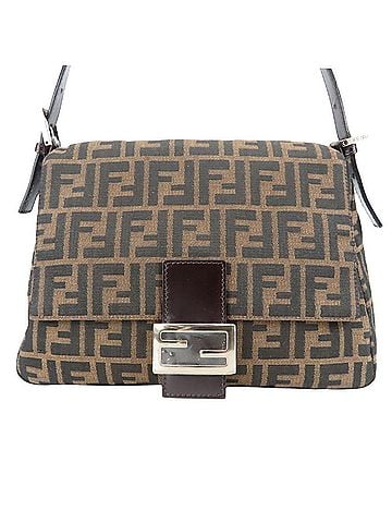 Fendi Fendi Mamma Bucket Shoulder Bag 26325 Canvas Leather Brown Zucca Women's FENDI (view 1)