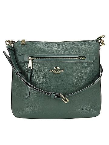Coach Coach Shoulder Bag F34823 Crossbody Leather Dark Green Women's COACH (view 2)