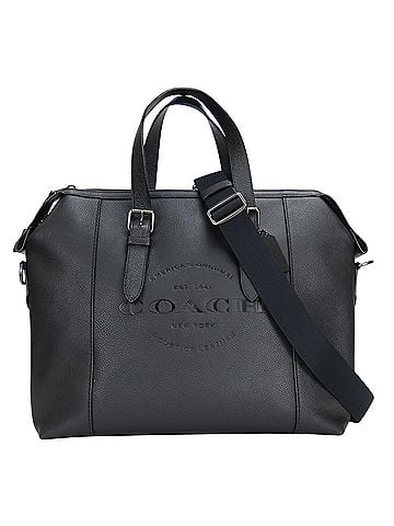 Coach Coach Hudson Tote Bag F30620 Leather Black Briefcase Shoulder for Men COACH (view 2)
