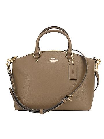 Coach Coach Sadie Satchel CCM70 Leather Handbag, Brown Tone, Gold Hardware, Muted Color, Shoulder Bag, Women's, COACH (view 1)