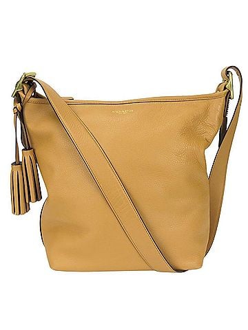 Coach Coach Shoulder Bag with Fringe, 19889, Leather, Beige, Gold Hardware, Women's, COACH (view 1)