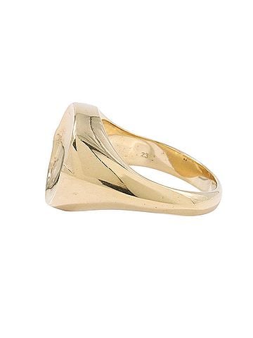 Bottega Veneta Bottega Veneta Oval Signet Ring, SV925 Silver Metal, 763202. (Bottega ring) (view 2)
