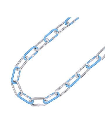 Bottega Veneta Bottega Veneta necklace chain choker SV925 silver light blue enamel BOTTEGA VENETA (view 1)