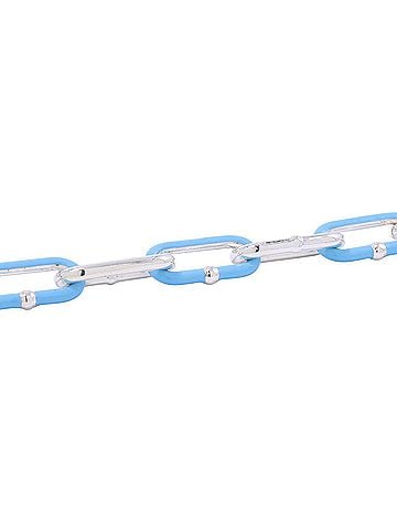 Bottega Veneta Bottega Veneta necklace chain choker SV925 silver light blue enamel BOTTEGA VENETA (view 2)
