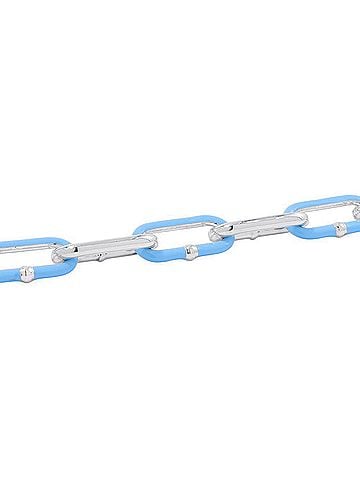 Bottega Veneta Bottega Veneta necklace chain choker SV925 silver light blue enamel BOTTEGA VENETA (view 2)