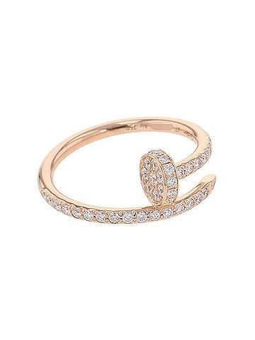 Cartier Cartier Juste un Clou SM Small Model Ring with 53 Diamonds (0.40ct total), 18K Pink Gold, B4231400. (Cartier Diamond Semi-Pave Ring) (view 1)