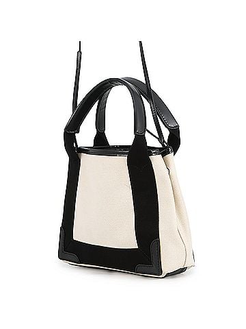 Balenciaga Balenciaga handbag Navy Cabas XS canvas 390346 BALENCIAGA 2-way White Black (view 2)