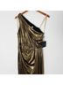 Mac Duggal 100% Polyester Solid Gold Cocktail Dress Size 8 - photo 3
