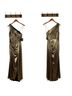 Mac Duggal 100% Polyester Solid Gold Cocktail Dress Size 8 - photo 2