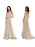 Mac Duggal 100% Polyester Floral Tan Cocktail Dress Size 14 - photo 1