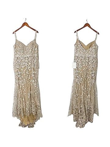Mac Duggal Floral Embroidered Corset Bodice Gown Cocktail Dress (view 2)