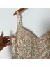 Mac Duggal 100% Polyester Floral Tan Cocktail Dress Size 14 - photo 12