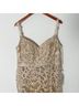 Mac Duggal 100% Polyester Floral Tan Cocktail Dress Size 14 - photo 3