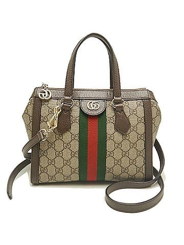 Gucci GUCCI Ophidia Small Tote Bag 547551, GG Supreme Beige Ebony, Women's, Item No. 253898 (view 1)