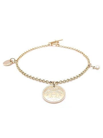 Hermès HERMES Ex-Libris PM Bracelet with Diamonds, 18K Pink Gold, Women's, H120441B 295612 (view 2)