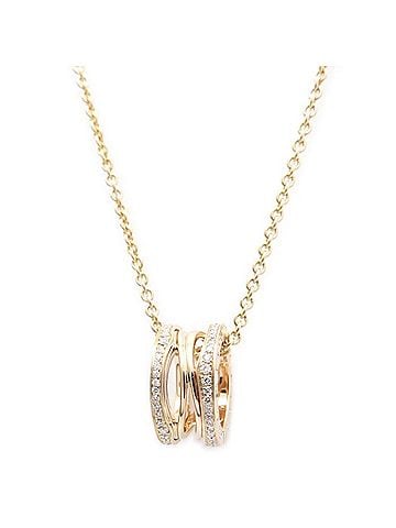 Bvlgari BVLGARI B.zero1 Design Legend Necklace with Diamonds, 18K Pink Gold, Women's, 295610 (view 1)