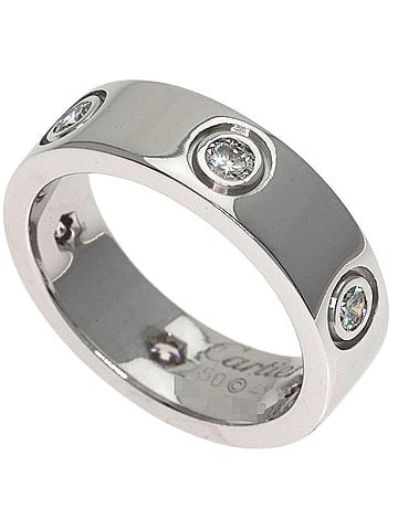 Cartier Cartier Love Ring, Full Diamond, 18K White Gold, Women's Ring (CARTIER) (view 1)