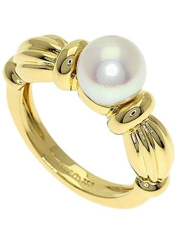 Tiffany & Co. Tiffany & Co. Pearl Signature Ring, 18K Yellow Gold, Women's. (view 1)