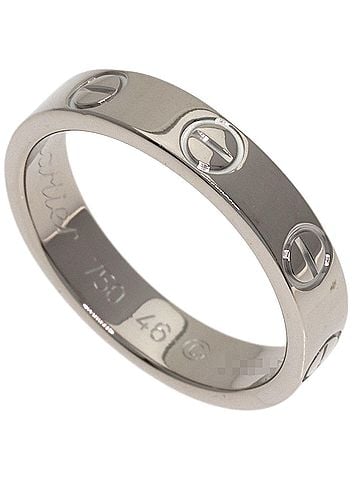 Cartier Cartier Mini Love Ring #46, 18K White Gold, Women's (view 1)