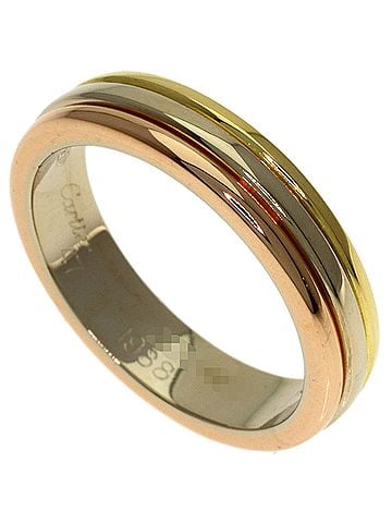 Cartier Cartier Three-Color #47 Ring - 18K Yellow Gold/18K White Pink Gold Women's CARTIER (view 1)